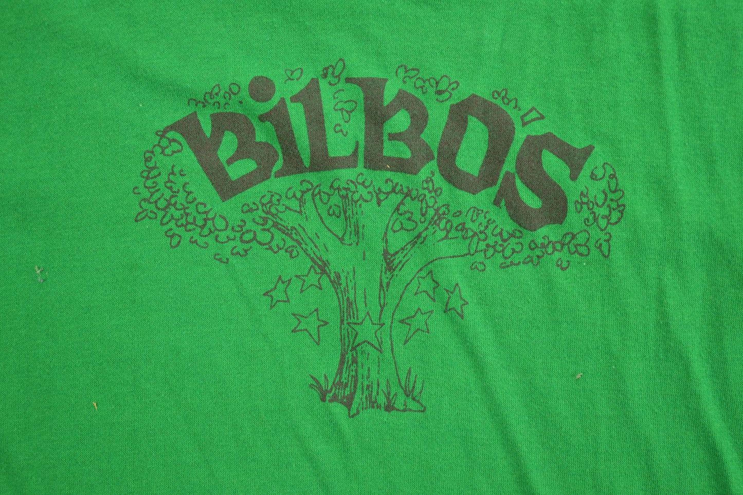 Vintage 1980s Bilbos Tree Graphic Souvenir T Shirt / 80s Shirt / Single Stitch / Green / Irish