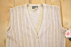 Vintage 1990s Excelsior Knitted Sweater Button Up Vest