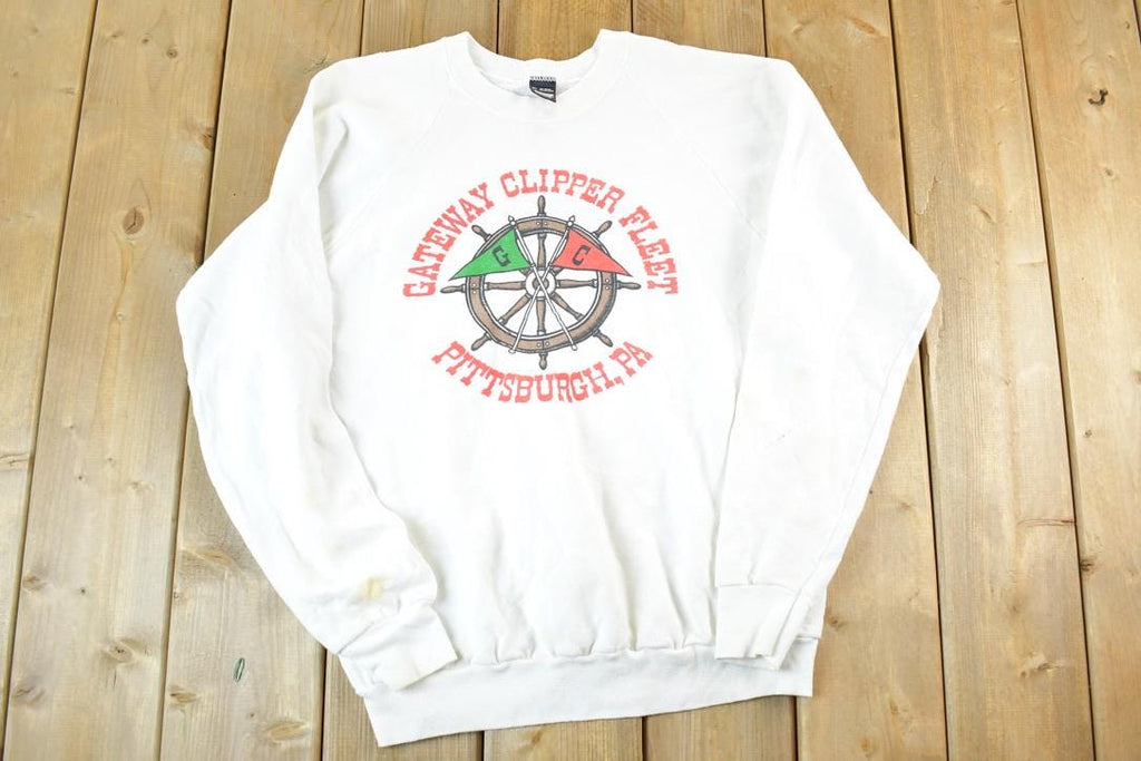 Vintage 1980s Screen Stars Gateway Clipper Fleet Pittsburgh PA Crewneck Sweatshirt Mens XL