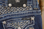 Vintage Deadstock Y2K Miss Me Bedazzled Low Rise Jeans Women's Size 26x31