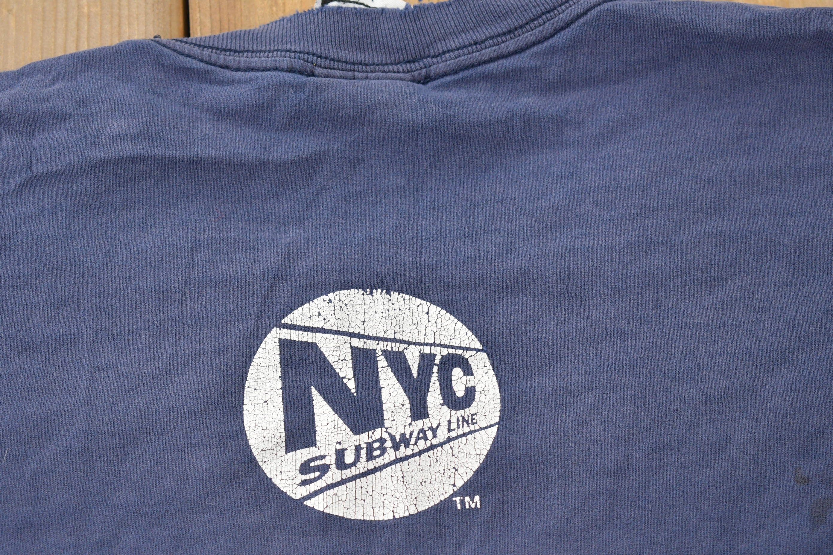 Vintage 1990s Brooklyn To Queens MTA Graphic T-Shirt