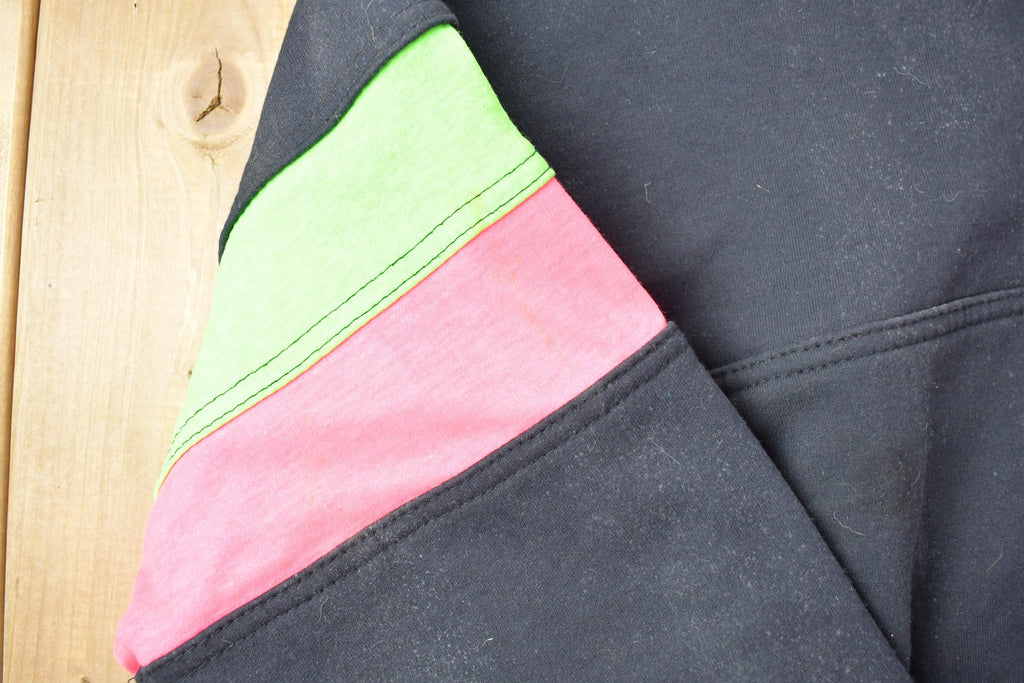Vintage 1990s Don Cherry's Neon Ski Quarter Zip Crewneck Sweatshirt