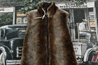 Vintage 1990s Hawke & Co Outfitter Faux Fur Full Zip Vest
