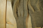 Vintage 1980s 1990s Military Olive Henley Knit Sweater Men's Medium