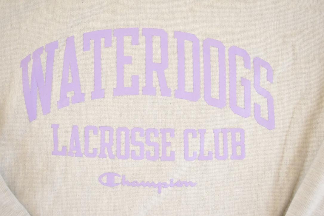Vintage Y2K Waterdogs Lacrosse Club Champion Reverse Weave Sweatshirt Men's L / 2000s Heavyweight Sweater / 2000s Cross Grain