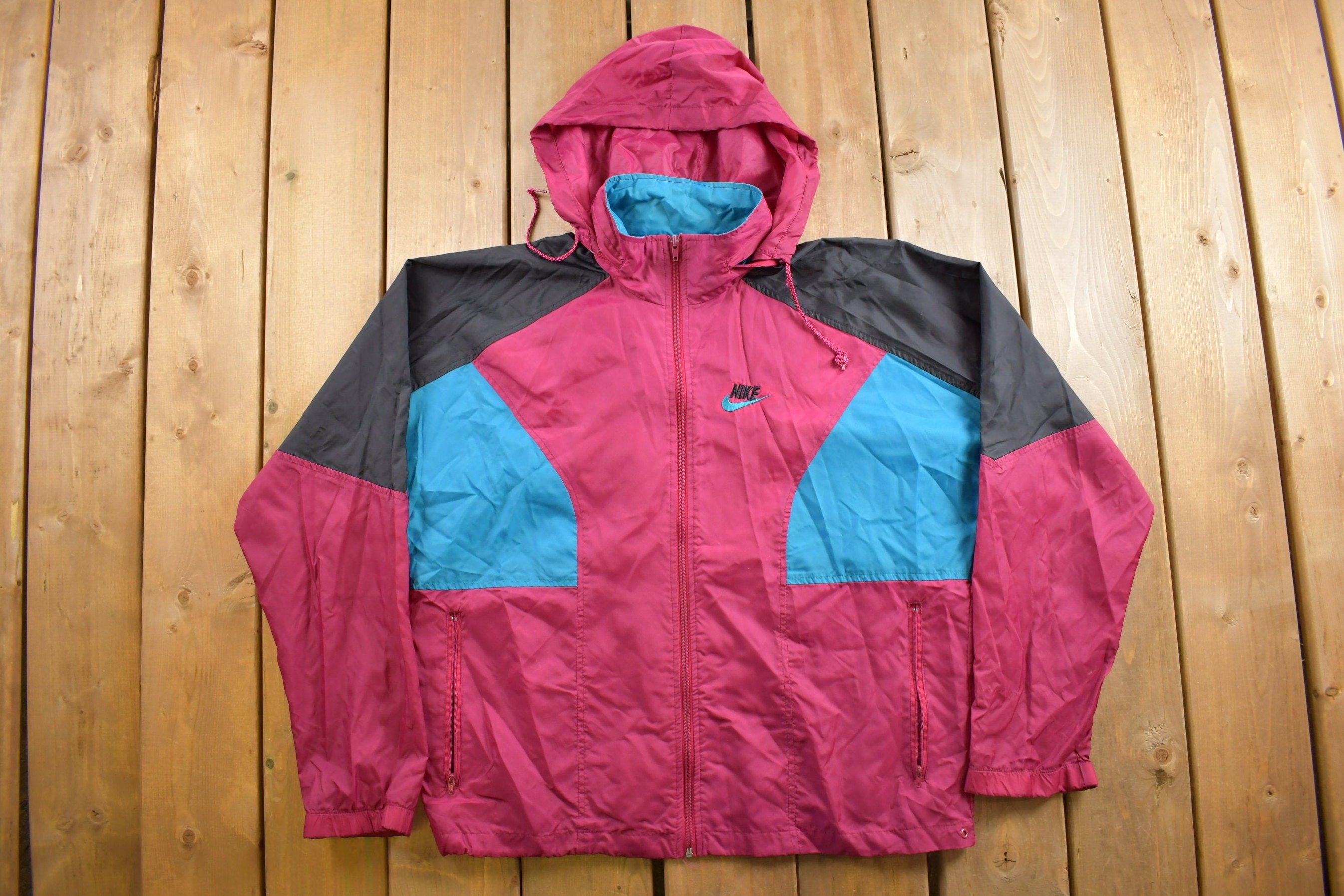 Vintage 1990s Nike Color Block Windbreaker Jacket