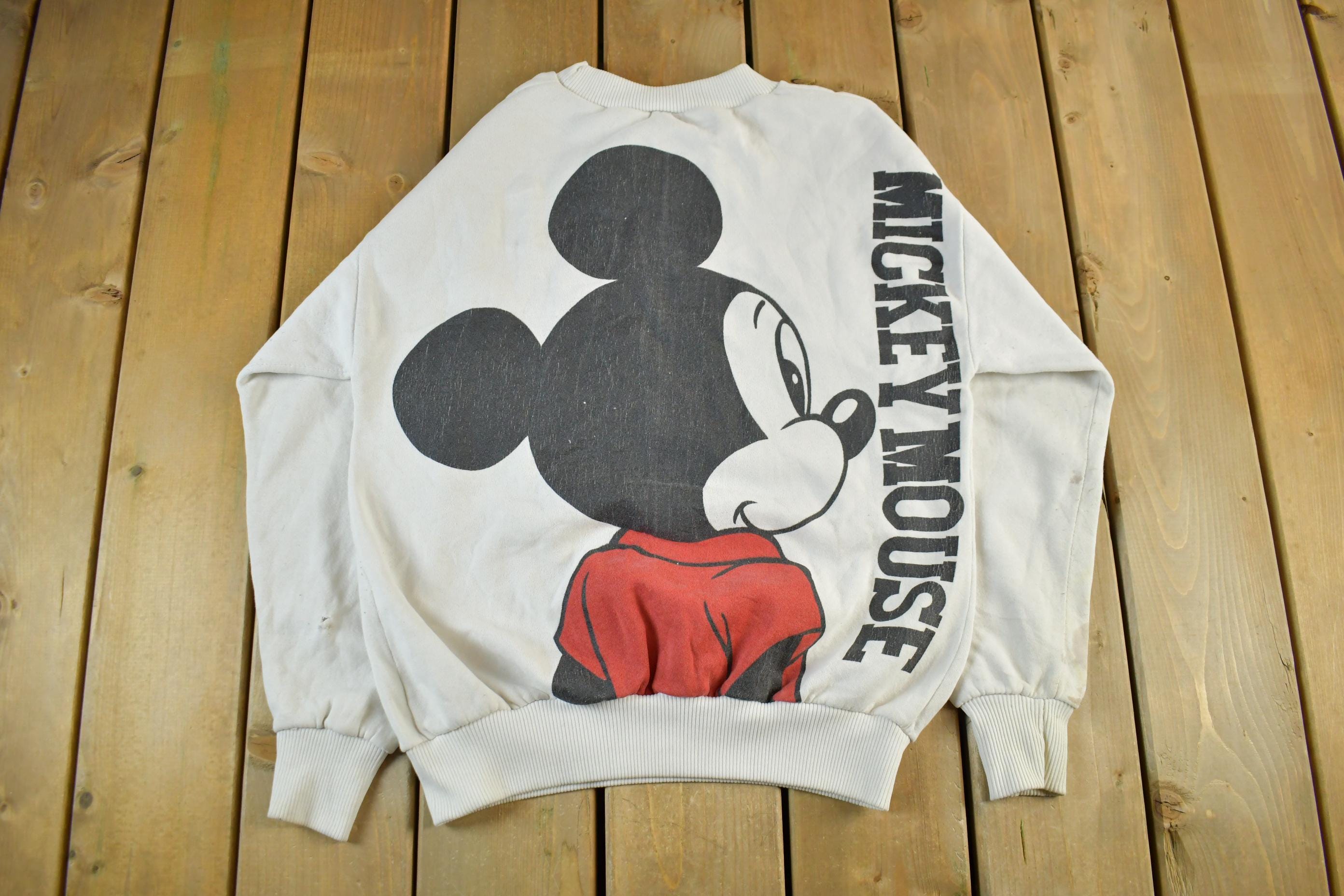 Vintage 1980s Disney Mickey Mouse Crewneck Sweatshirt Adult Small