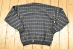 Vintage 1990s Abstract Pattern Knit Crewneck Sweater Mens L /