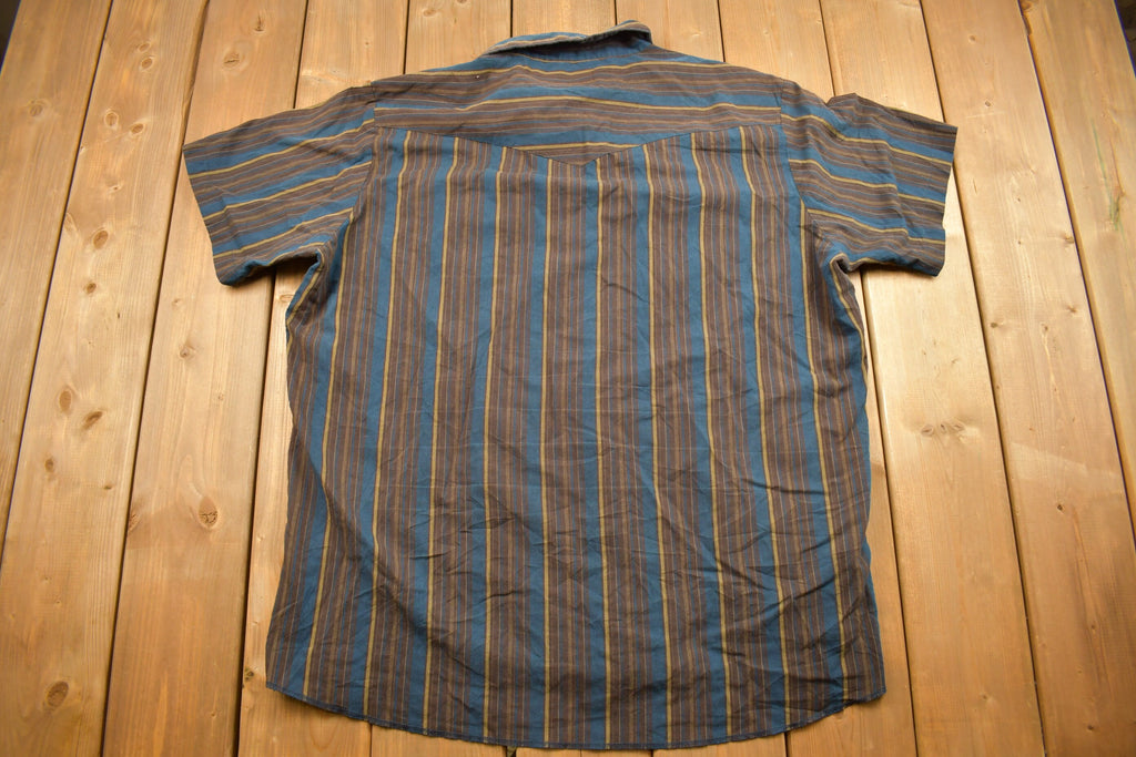 Vintage 1990s Wrangler Striped Button Up Shirt
