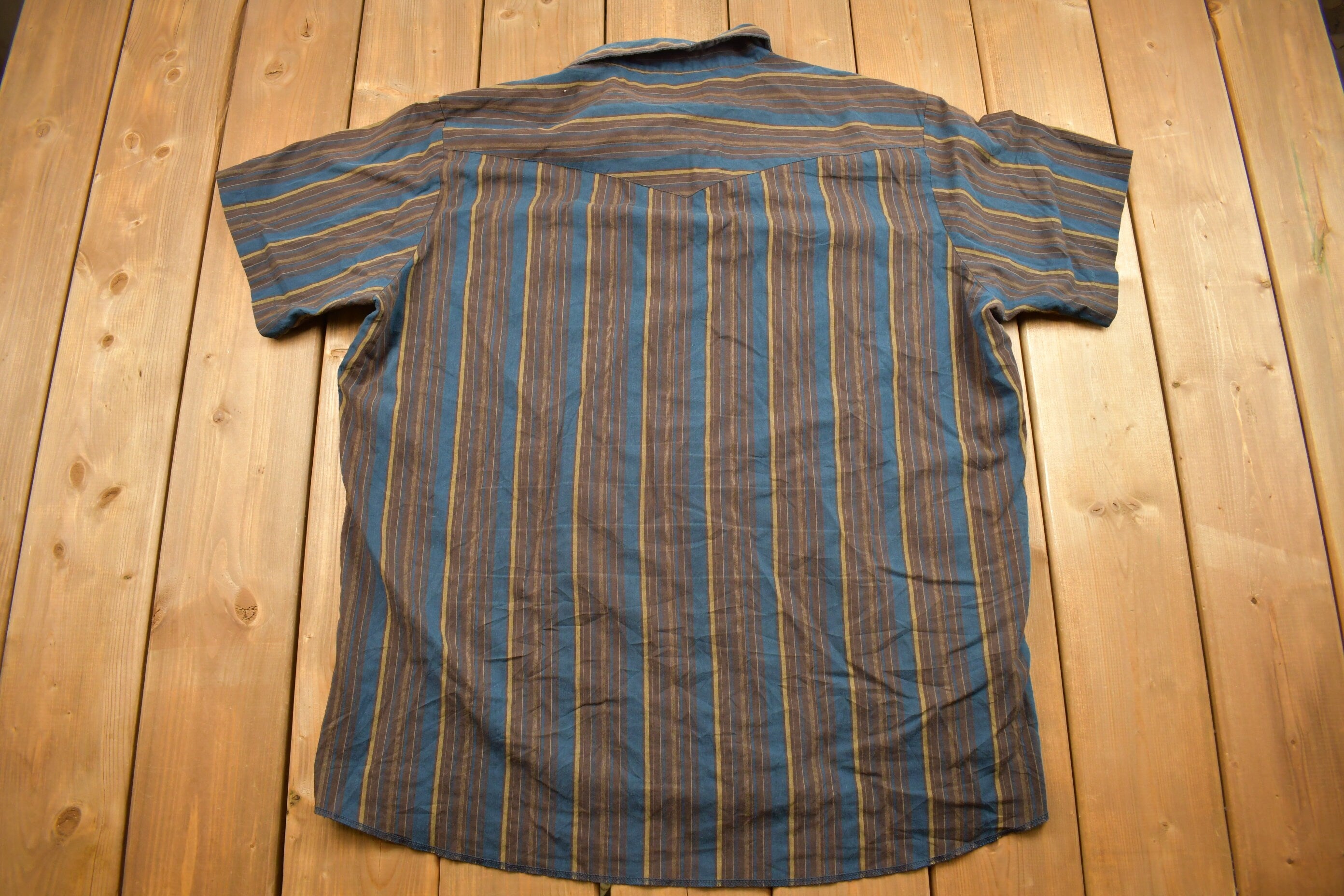 Vintage 1990s Wrangler Striped Button Up Shirt