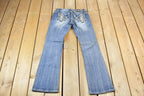 Vintage Y2K Miss Me Bedazzled Low Rise Jeans Size 26x32