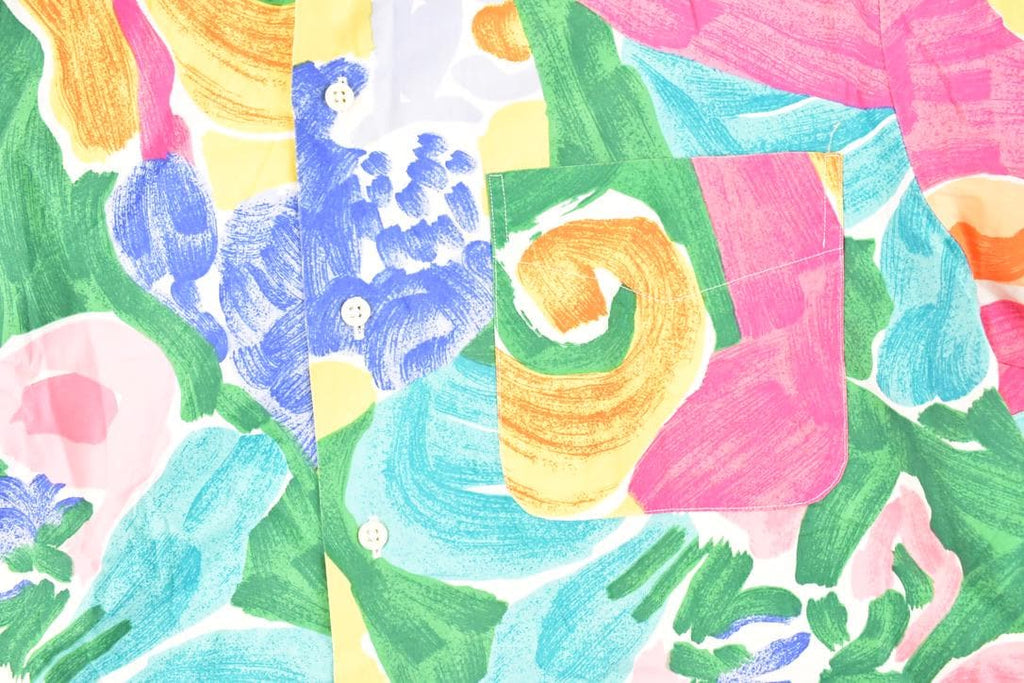 Vintage 1990s Polo By Ralph Lauren Abstract Hawaiian Button Up Shirt Men's L