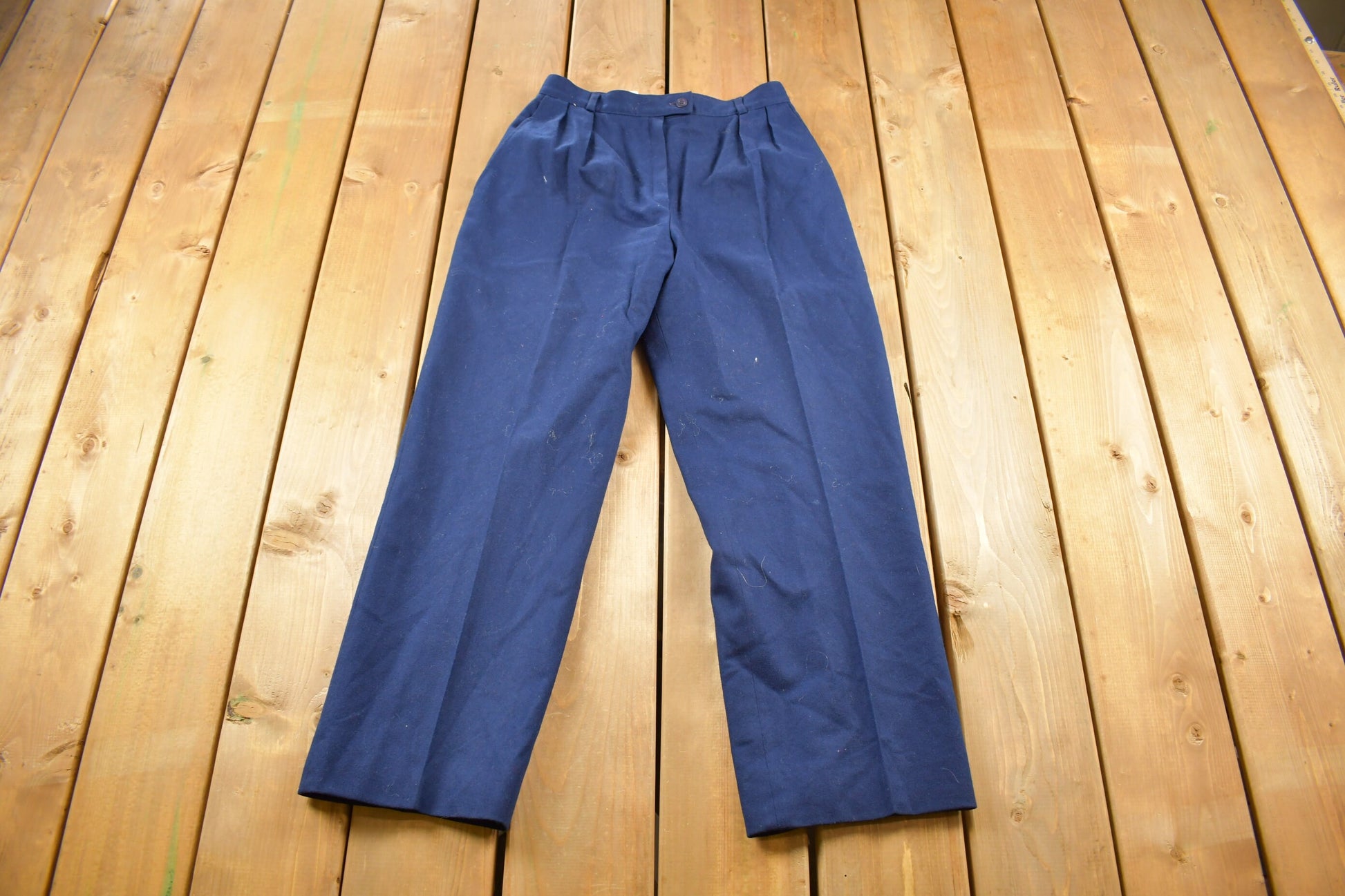 Vintage 1980s Pendleton 100% Virgin Wool Petite Pants Size 37 x 27 / True Vintage / Bottoms / Vintage Pants / Retro Style / Made in USA