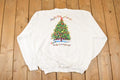 Vintage 1990s Planet Hollywood Arnold Schwarzenegger Graphic Print Christmas Tree Crewneck Sweatshirt Mens XL