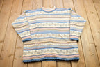 Vintage 1990s Jennifer Moore Patterned Wool Knit Sweater