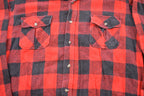 Vintage 1980s Melton Plaid Button Up Shirt
