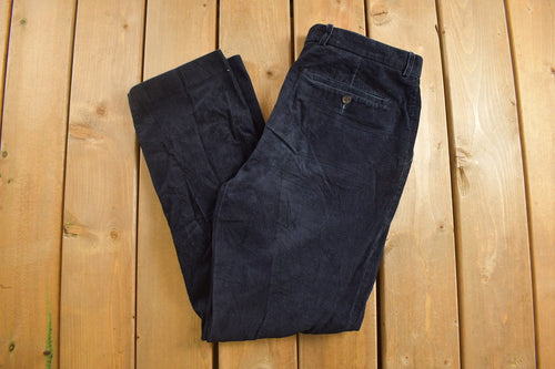 Vintage 1990s Lauren Ralph Lauren Corduroy Pants Size 33 x 30 / Blue / American Vintage / Streetwear Fashion / Casual / Cords / Polo Ralph