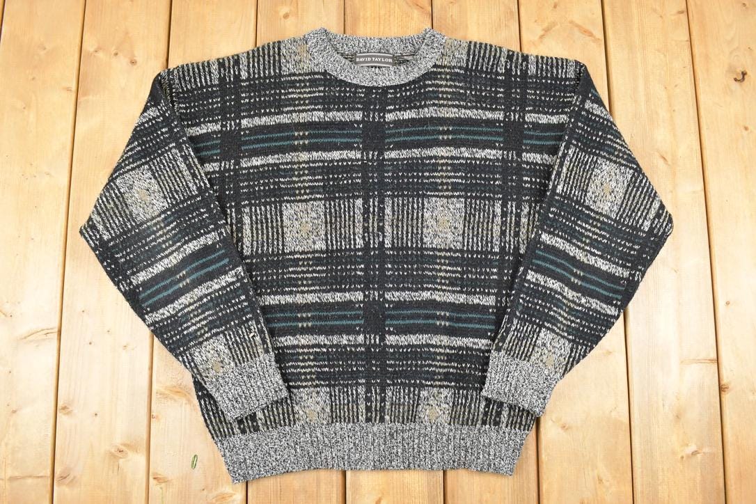 Vintage 1990s David Taylor Knit Sweater Men's L
