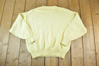 Vintage 1990s Harry Rosen Knit Abstract Pattern Crewneck Sweater Made In Italy
