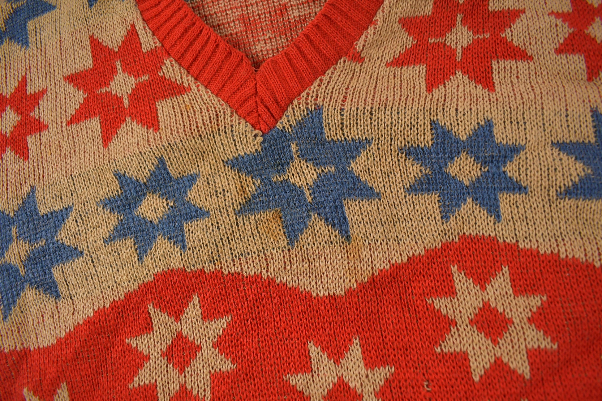 Vintage 1940s Rugby Sportswear Knitting Mills Knit V Neck Sweater