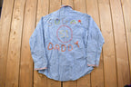 Vintage 1980s Sears Sugar Daddy Embroidered Denim Button Up Shirt