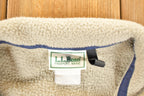 Vintage 1990s LL Bean Fleece Outdoorsman Quarter Zip Sweater Men's M / 90s Winter Sweatshirt / Fleece Hiking Zip up