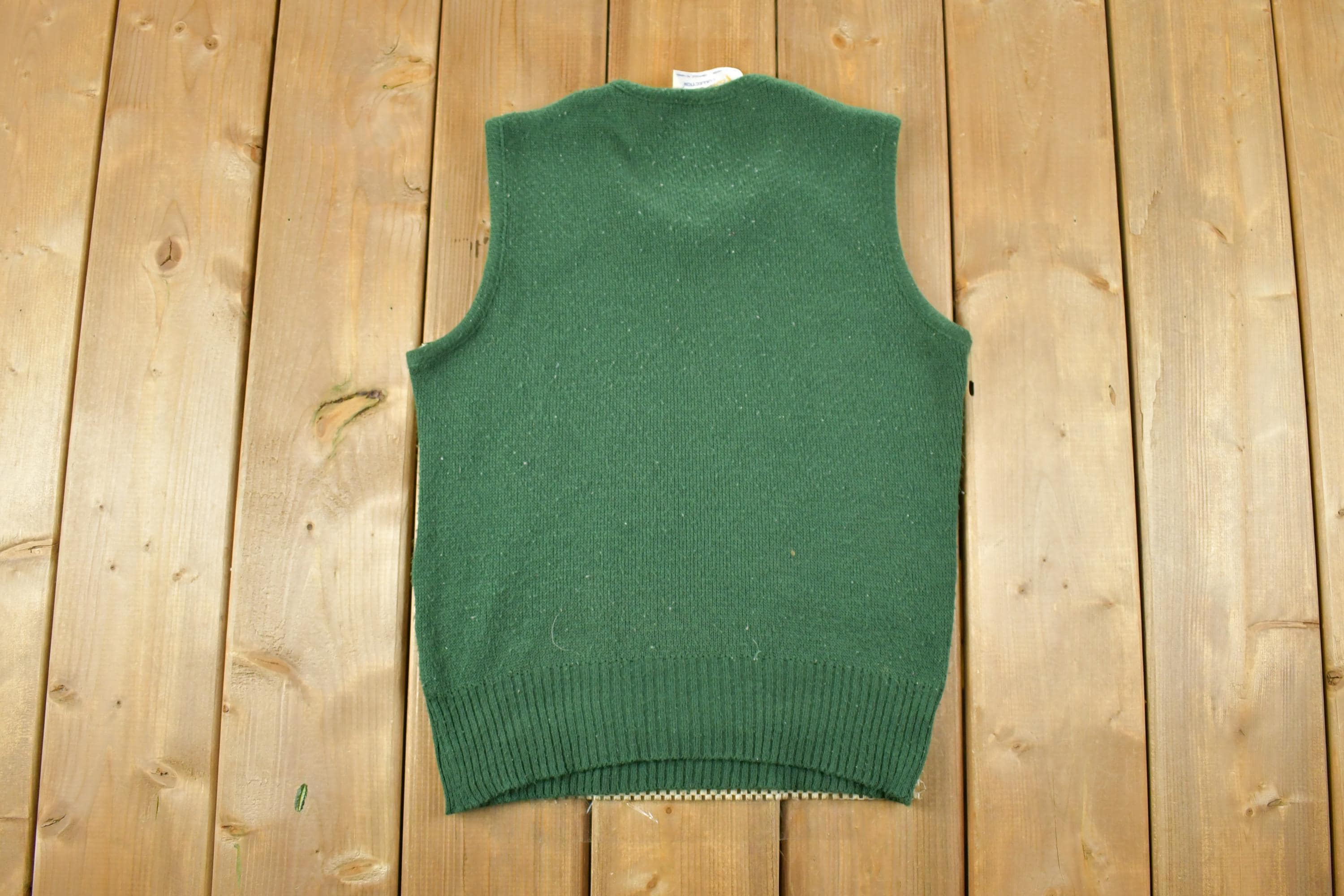Vintage 1990s Fashion Collection Knit Crewneck Sweater Vest
