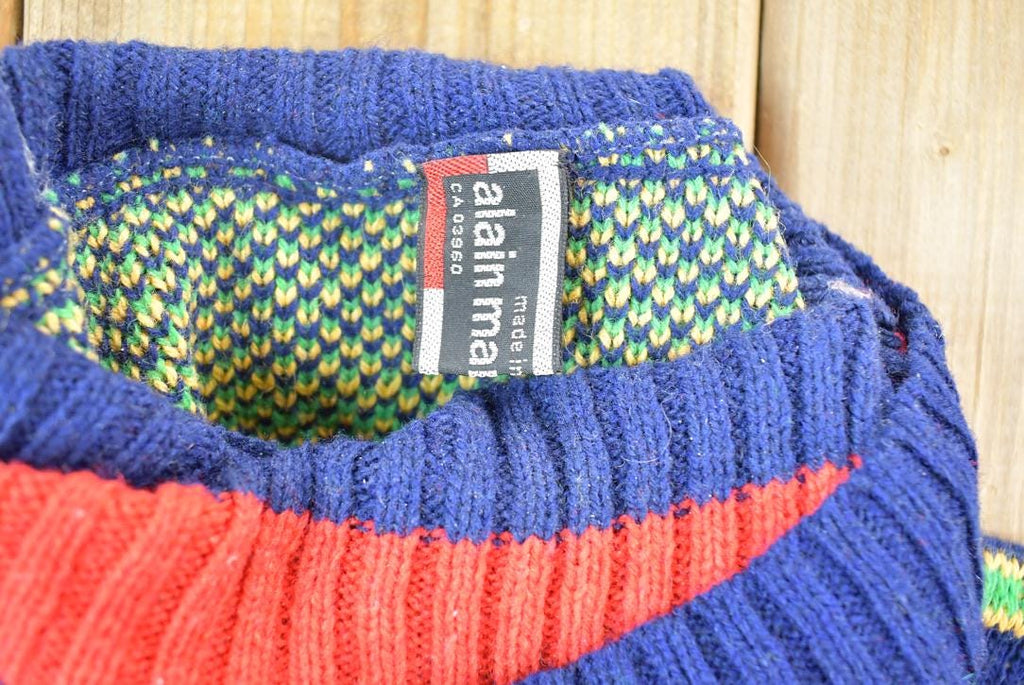 Vintage 1990s Alain Manoukian Knit Turtleneck Sweater /