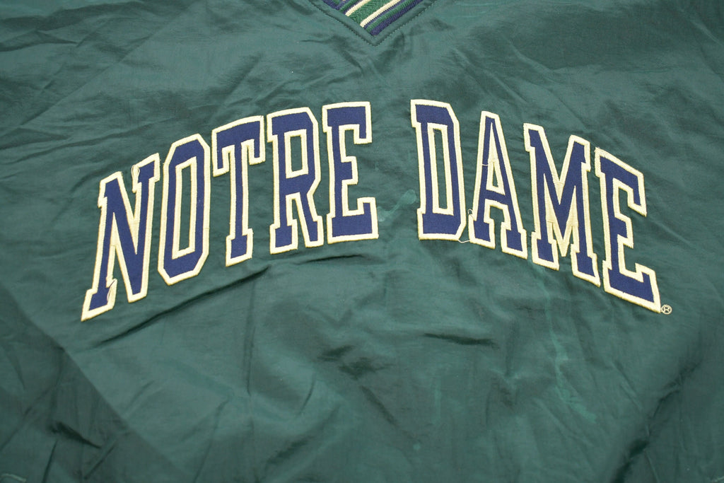 Vintage 1990s Champion Notre Dame Graphic Windbreaker Jacket