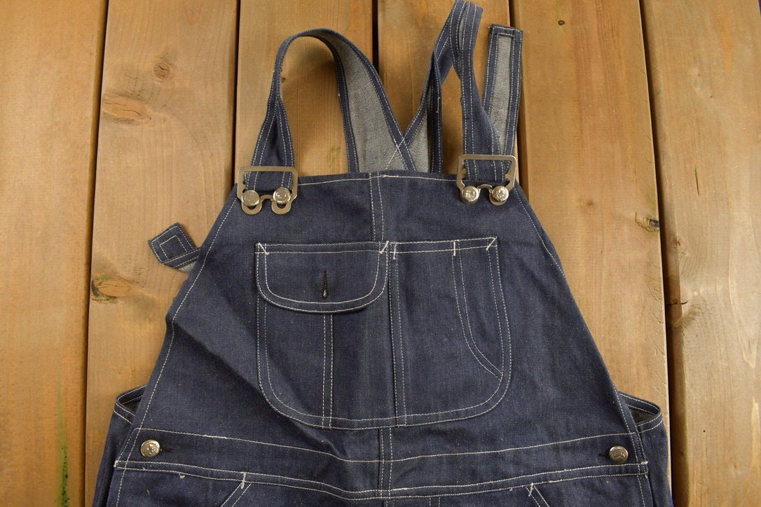 Vintage 1990s Golden Horse Zip Up Front Overalls Size 42 x 30