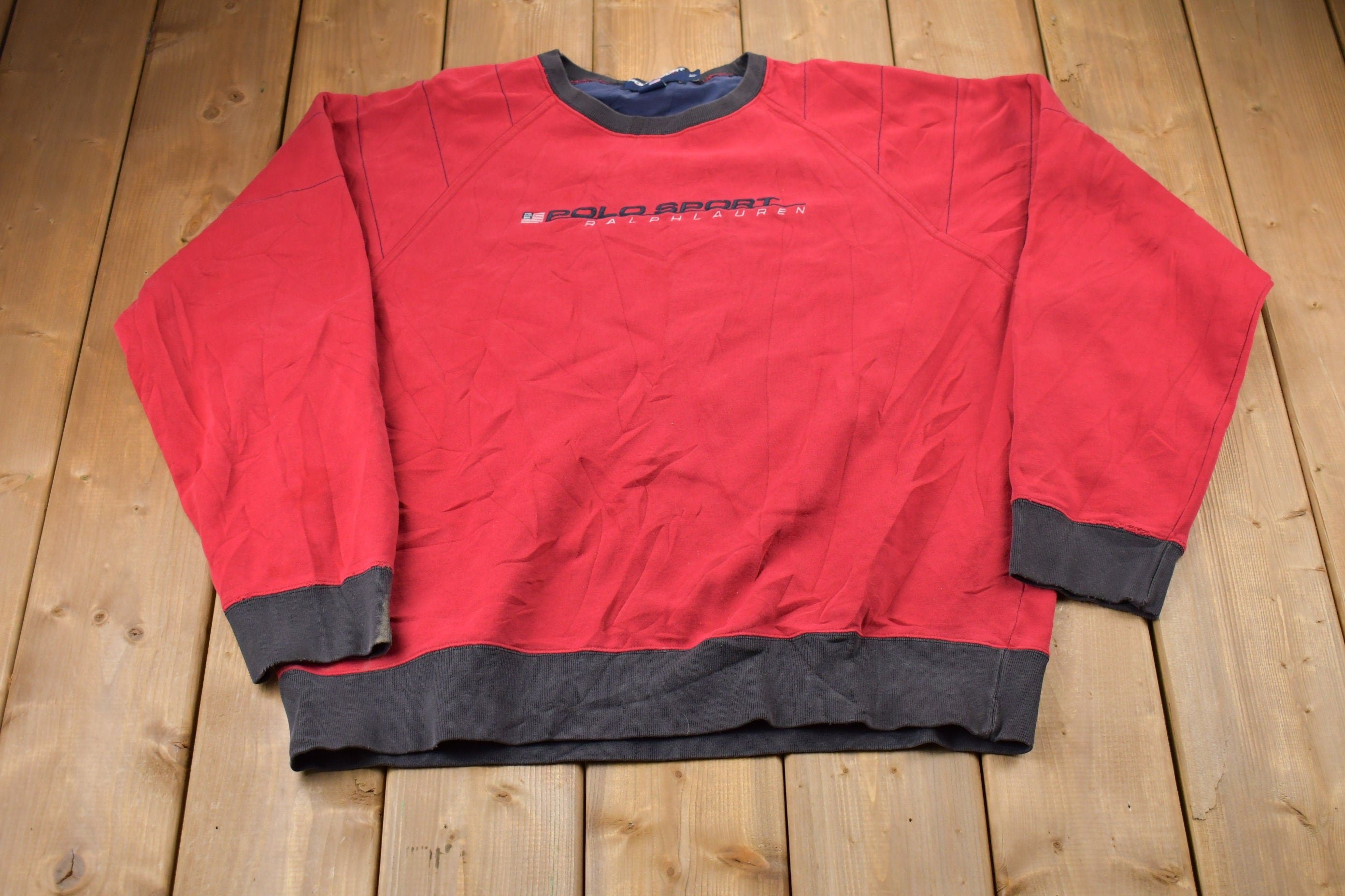 Vintage 1980s Polo Sport Ralph Lauren Embroidered Sweatshirt