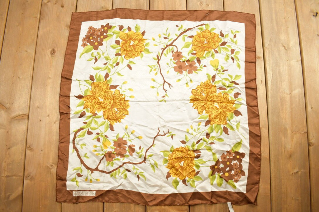 Vintage 1980s Floral St. Germain Scarf