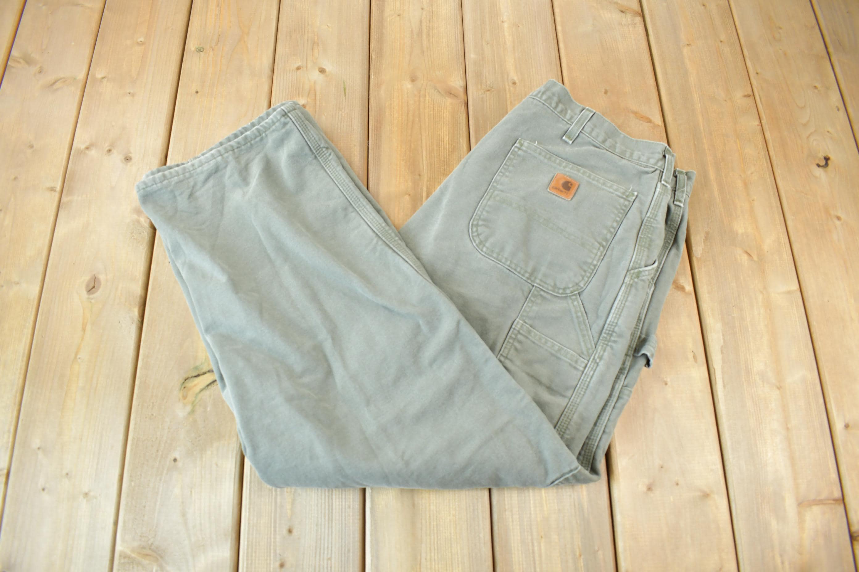 Vintage 1990s Carhartt Blanket Lined Work Pants Size 40x30