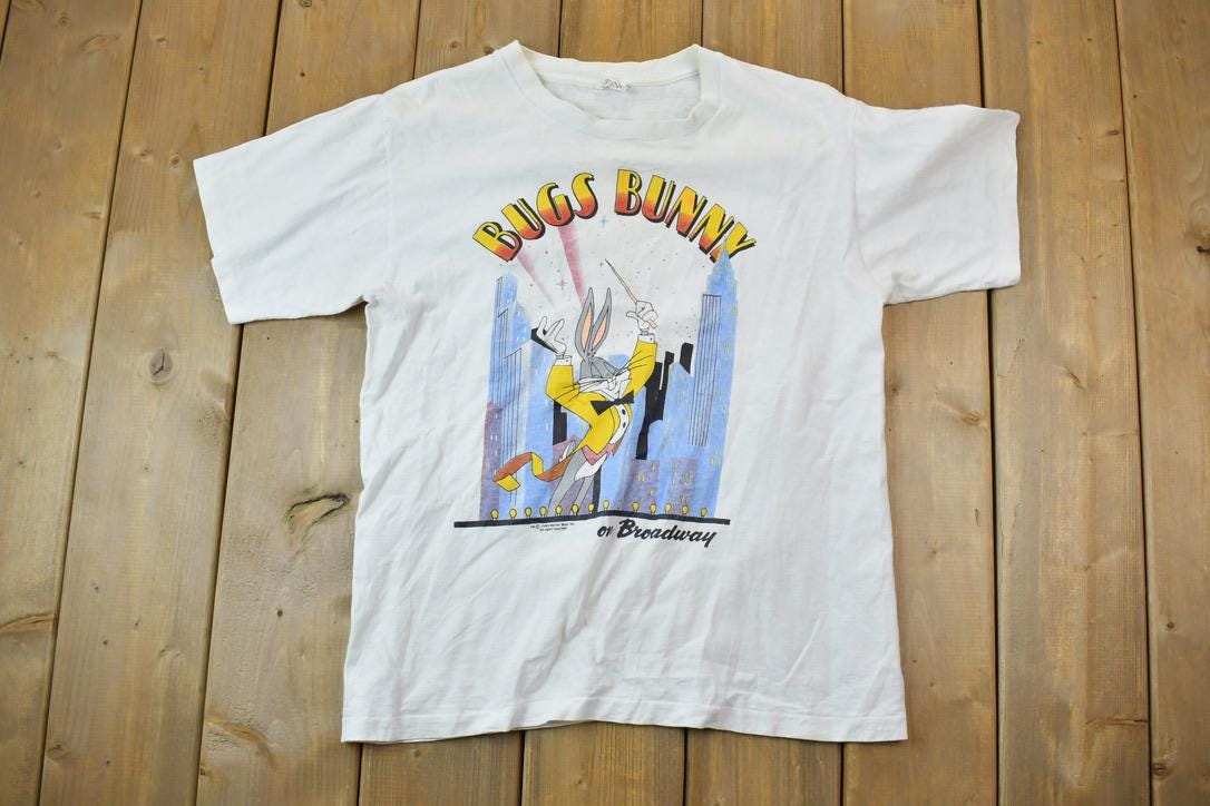 Vintage 1990 Bugs Bunny Disney Cartoon Promo T-Shirt