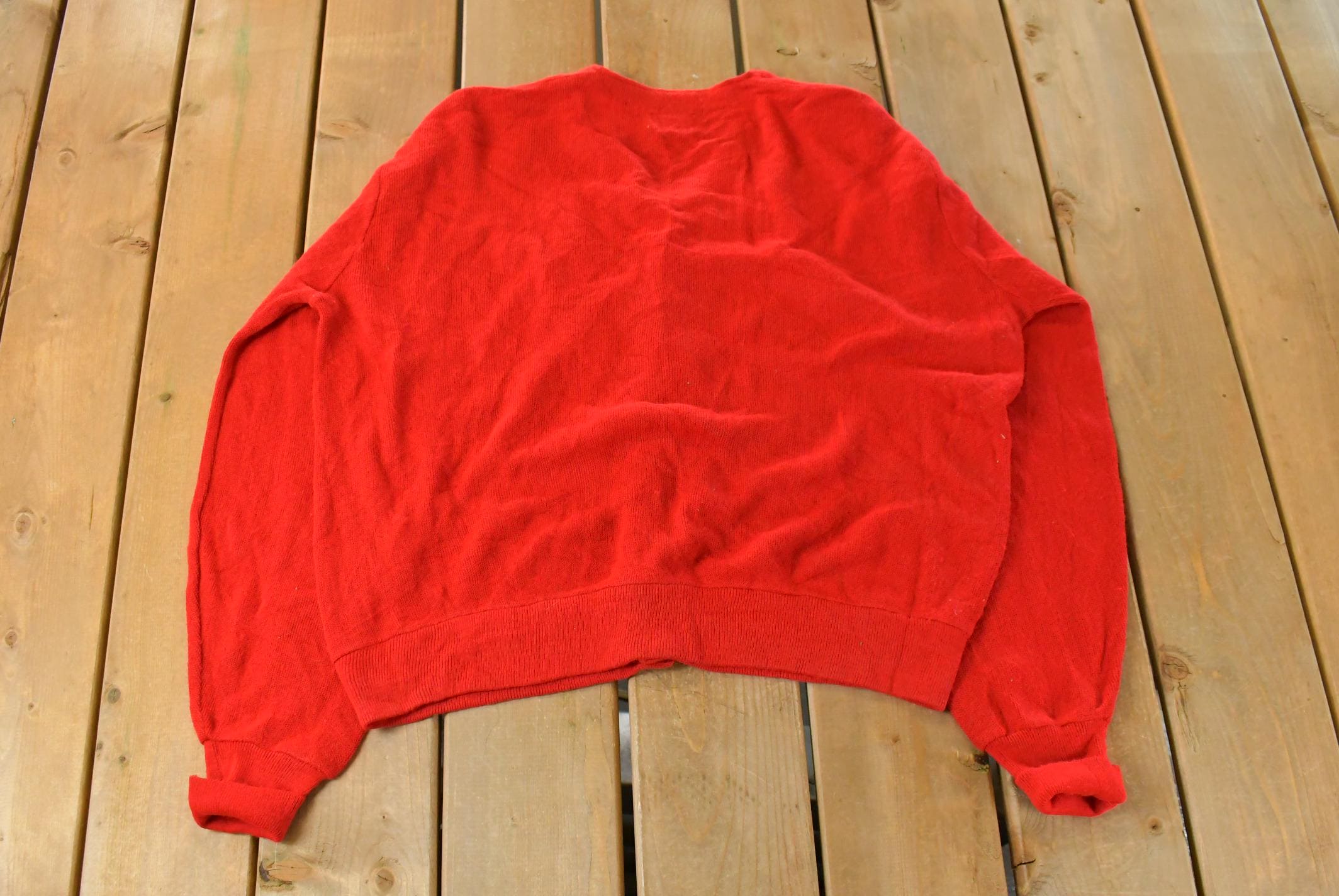 Vintage 1980s Izod Lacoste Knit Cardigan Sweater Men's Large