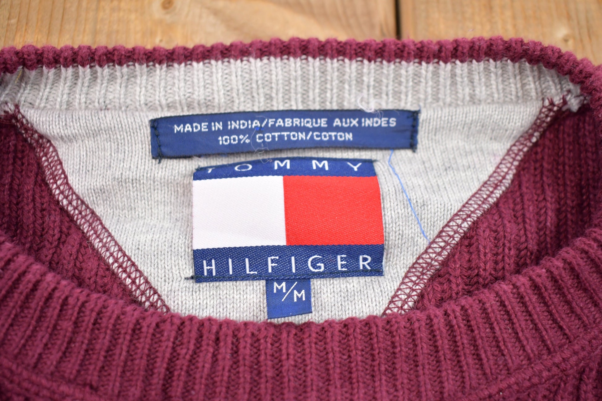 Vintage 1990s Tommy Hilfiger Knitted Crewneck Sweater