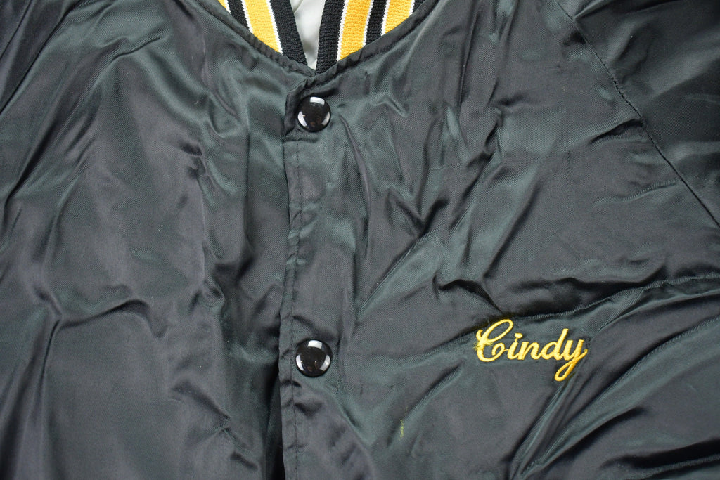 Vintage 1990s Hartwell Sports Leasco Satin Bomber Jacket