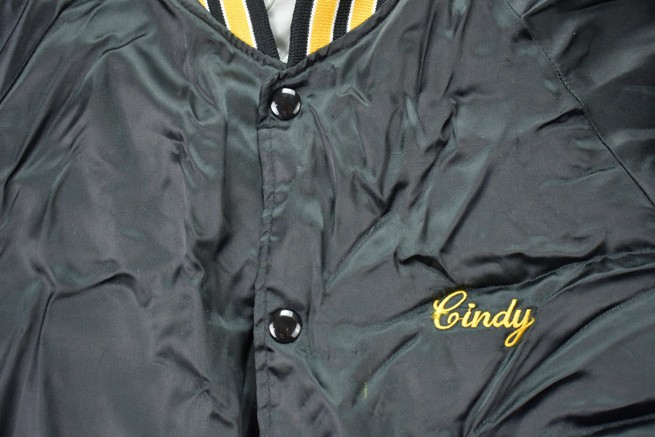 Vintage 1990s Hartwell Sports Leasco Satin Bomber Jacket