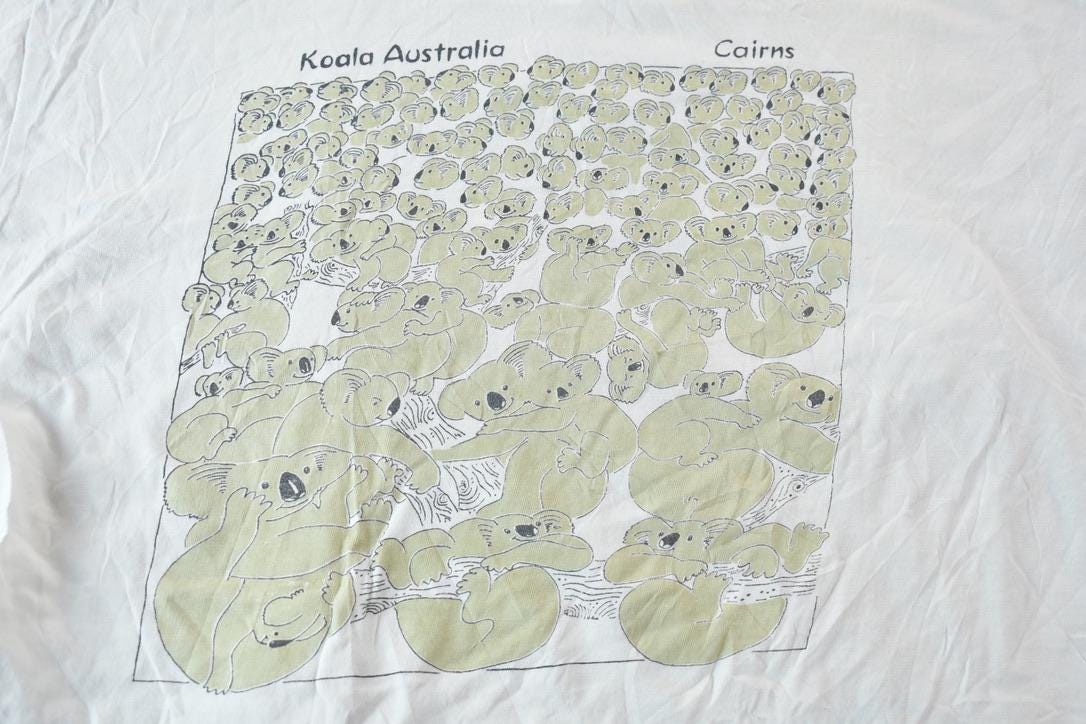Vintage 1990s Souvenir Australia Travel T-Shirt Made In Australia