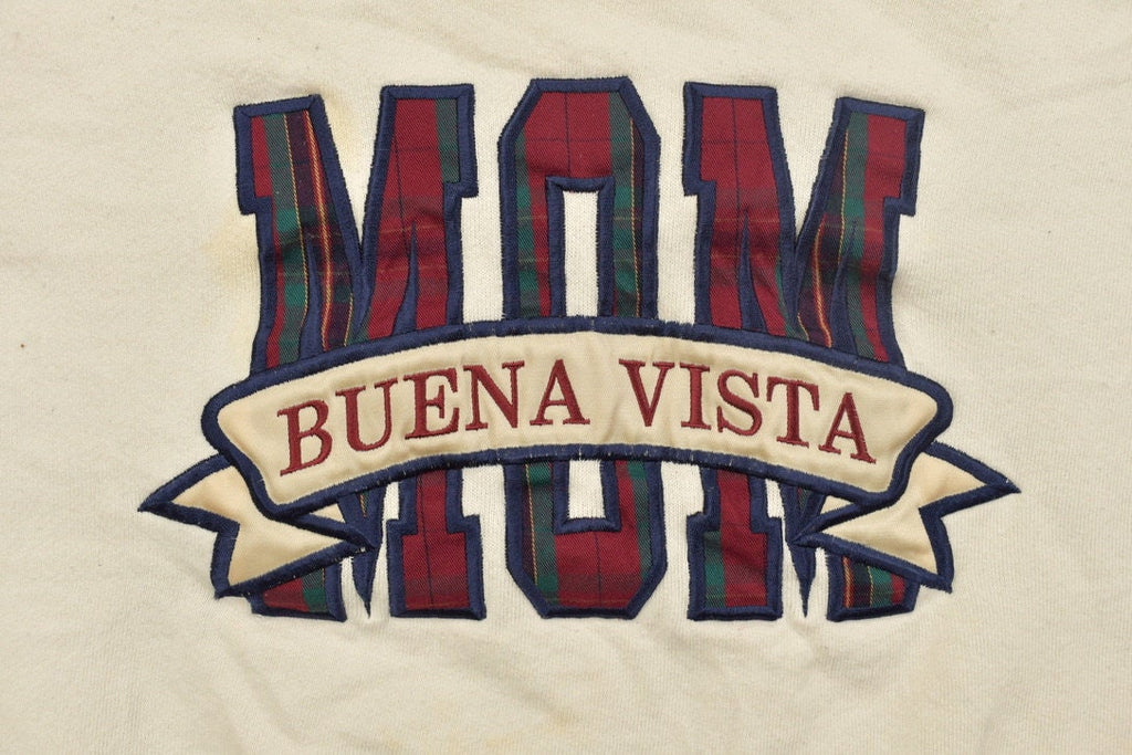 Vintage 1990s Buena Vista College Mum Embroidered Crewneck Sweatshirt