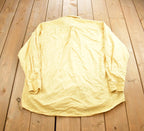 Vintage 1990s Nautica Embroidered Yellow Button Up Shirt