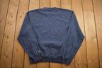 Vintage 1990s Champion Blank Navy Crewneck Sweatshirt