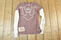 Women Vintage Vigoss Y2K T-Shirt / Vigoss Grunge Skull Print / Contrast Stitch / Internet Famous Clothing / Over Dyed / Y2K Bedazzled