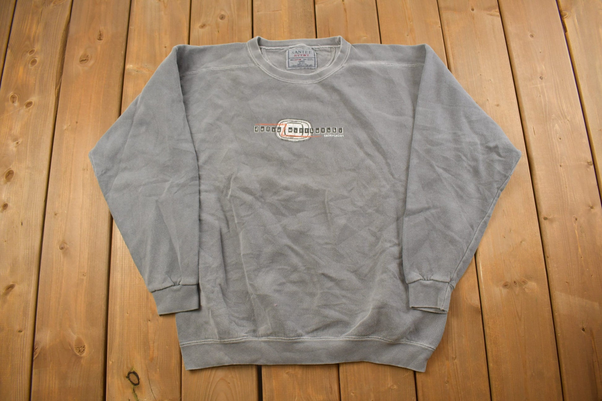 Vintage 1990s Delia Wittotshi Television Crewneck Sweatshirt / 90s Crewneck / Made In USA / Streetwear