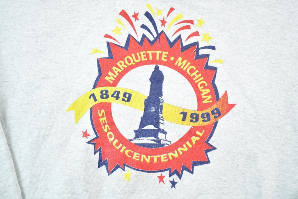 Vintage 1990s Marquette Michigan Crewneck Sweatshirt Mens XL