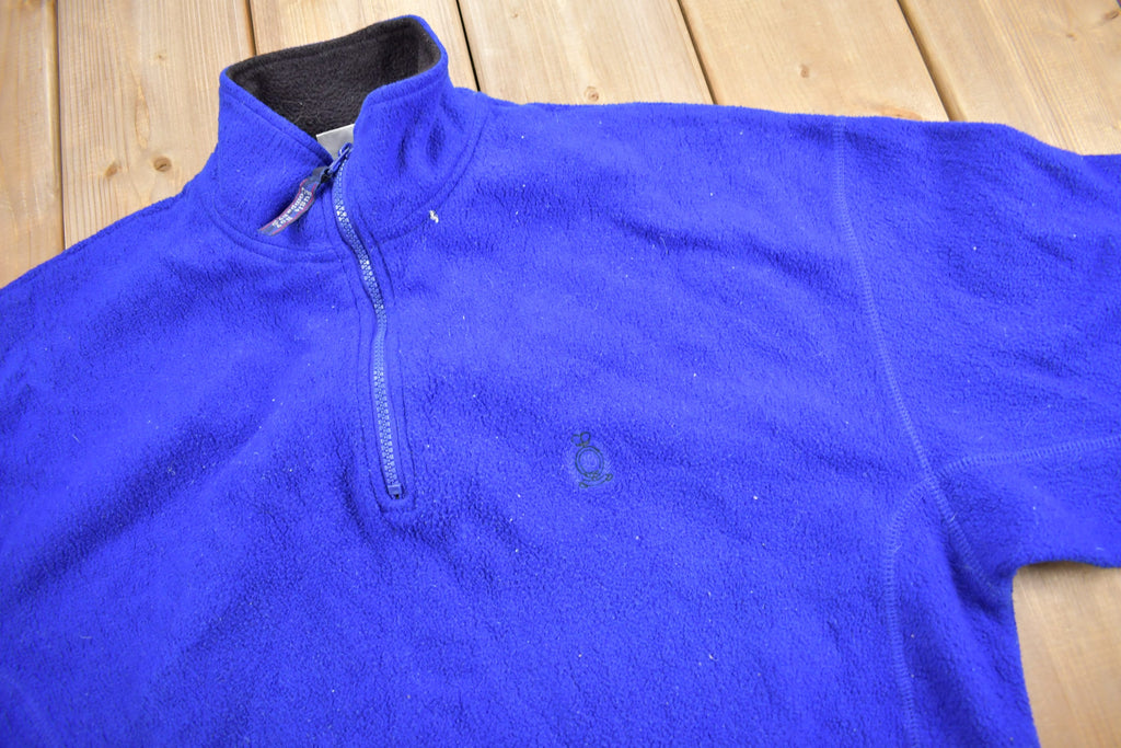Vintage 1990s Blank Blue Fleece Sweater