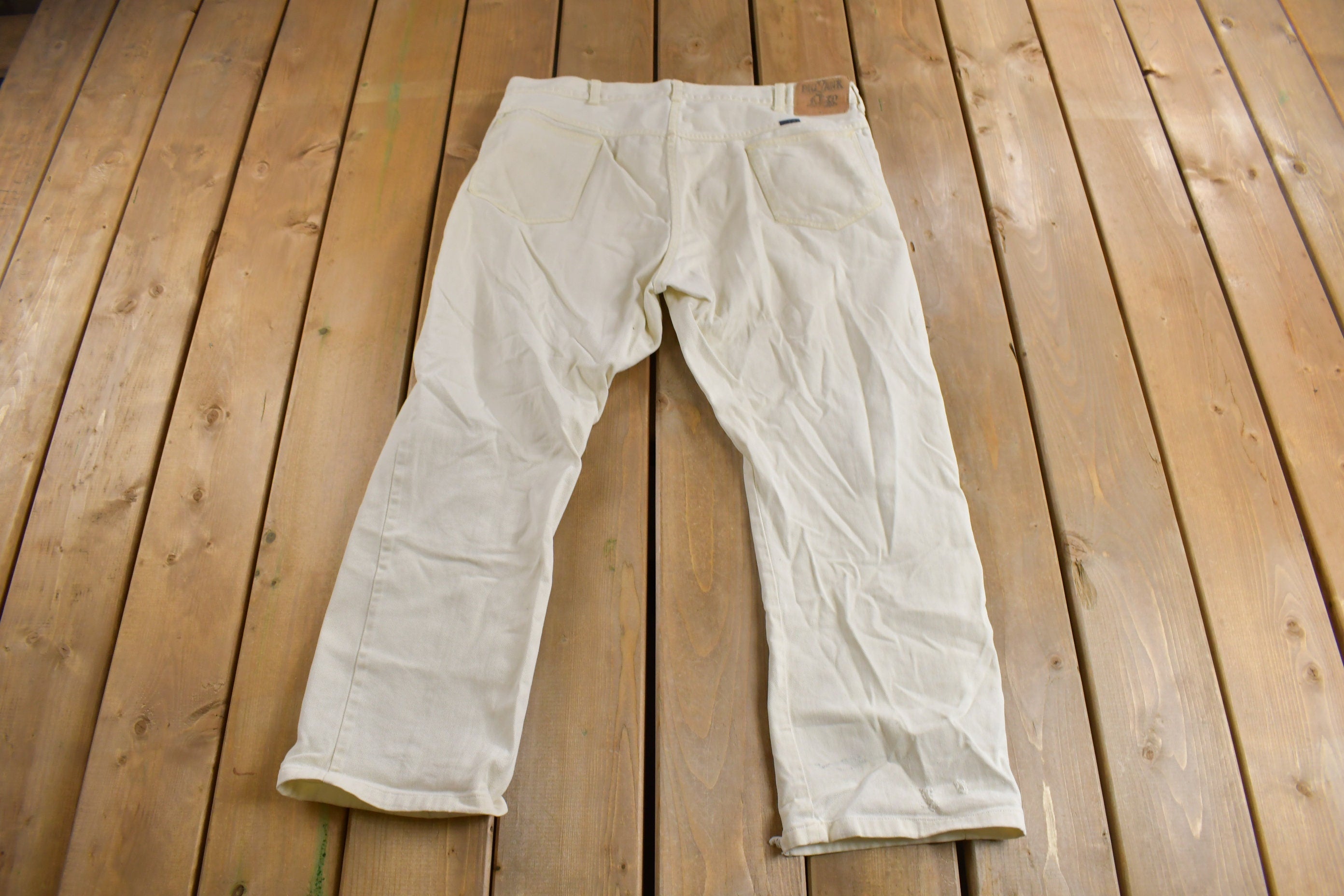 Vintage 1990's Big Yank White Jeans Size 38 x 26