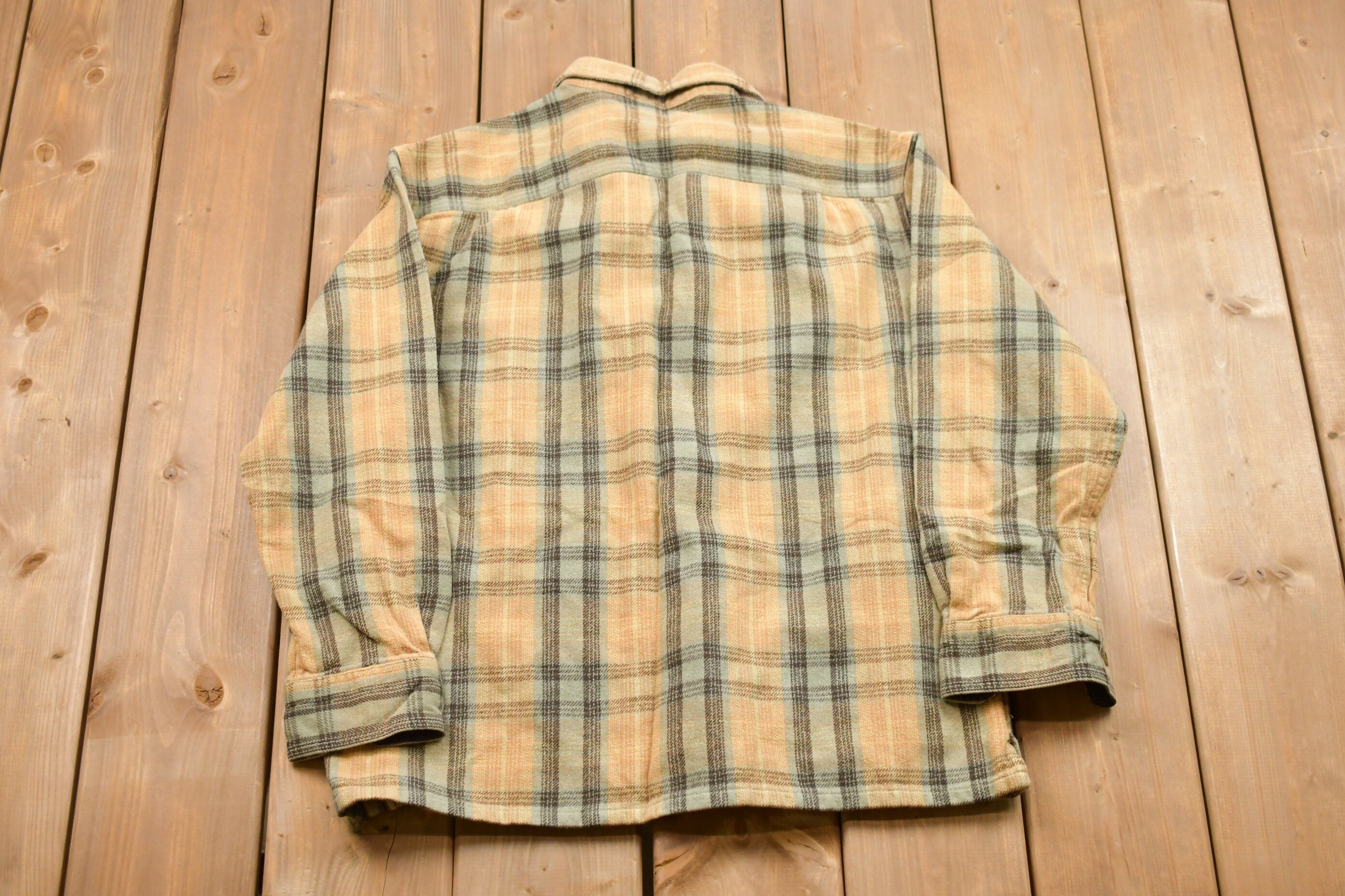Vintage 1990s St. Johns Plaid Button Up Flannel Shirt