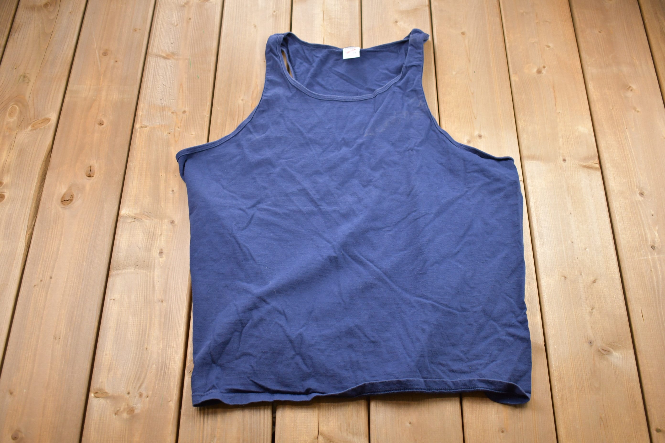 Vintage 1990s Jerzees Blank Tank Top  80s  90s  Streetwear  Retro Style  Tank Top  Muscle Shirt  Made In USA