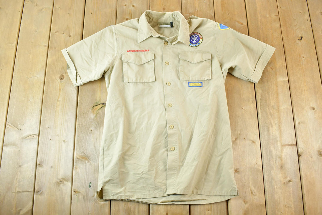 Vintage 1990s Boy SCouts Of America Button Up Shirt Men's L
